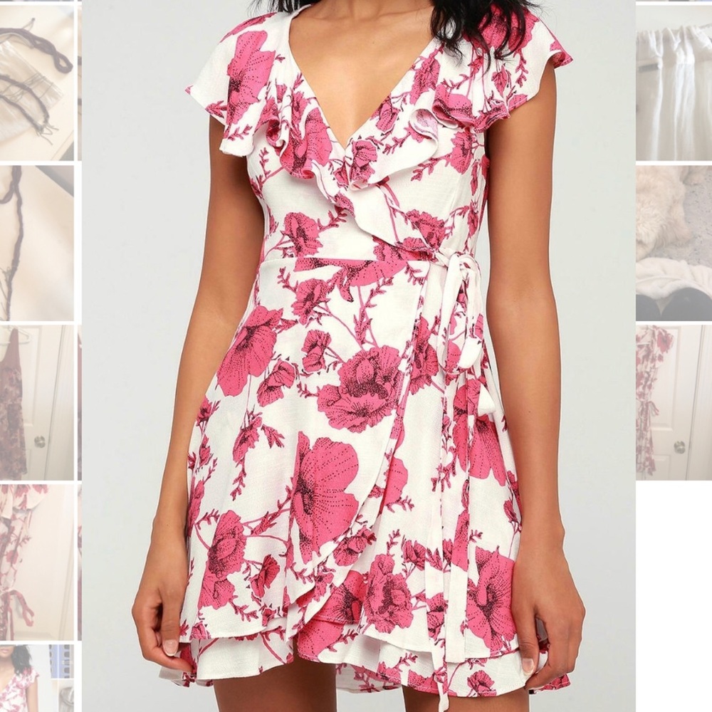 Free People Floral Wrap Dress